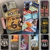 America Route 66 Phone Case Cover for Xiaomi Poco X6 X5 X7 Pro F7 Ultra Redmi 15C 15 13C 13 12C 12 10C 10 10A 9C 9A 9T 9 Coque P