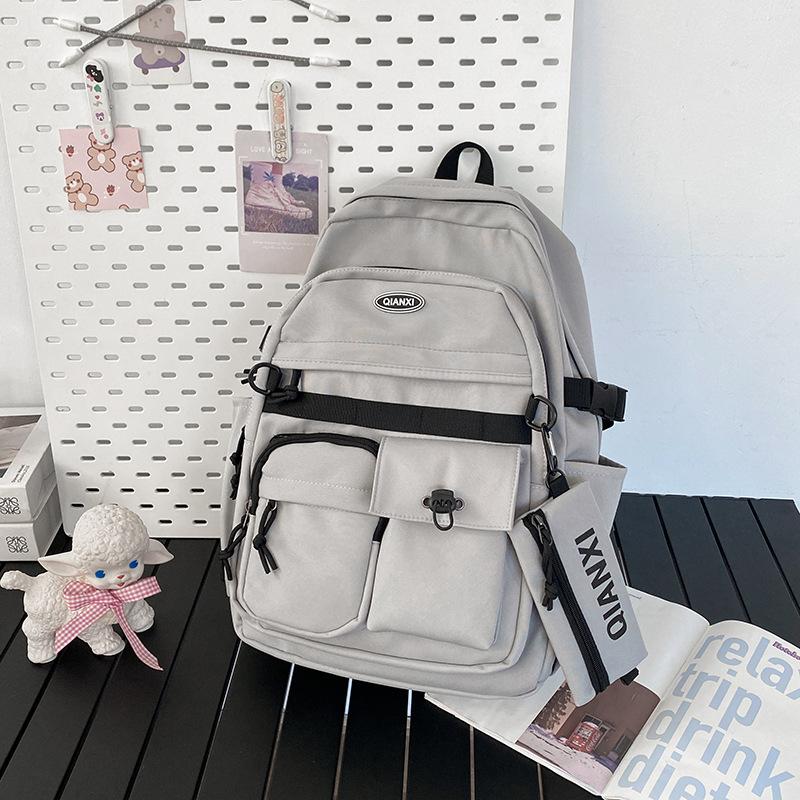 Schoolbag new Korean version ins tooling style schoolbag middle school student large capacity Japanese trend college student travel backpack men