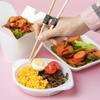 25 PCS Chopstick Helpers, Plastic Reble Training Chopsticks Hinges Connector for Trainers, Adults - Black