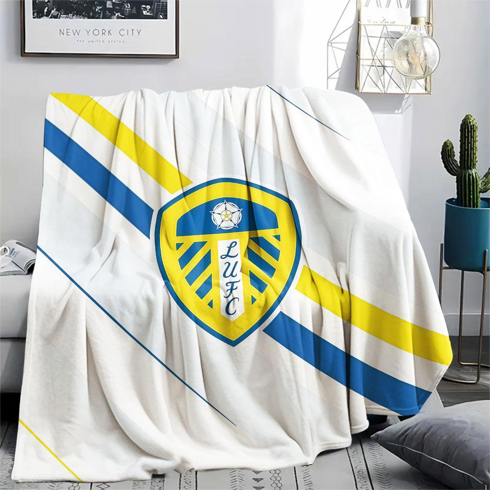 1PC Leeds United Patterned Flannel Blanket Suitable For All Seasons for Home Decor Warmth and Comfort Gifts Holiday Present