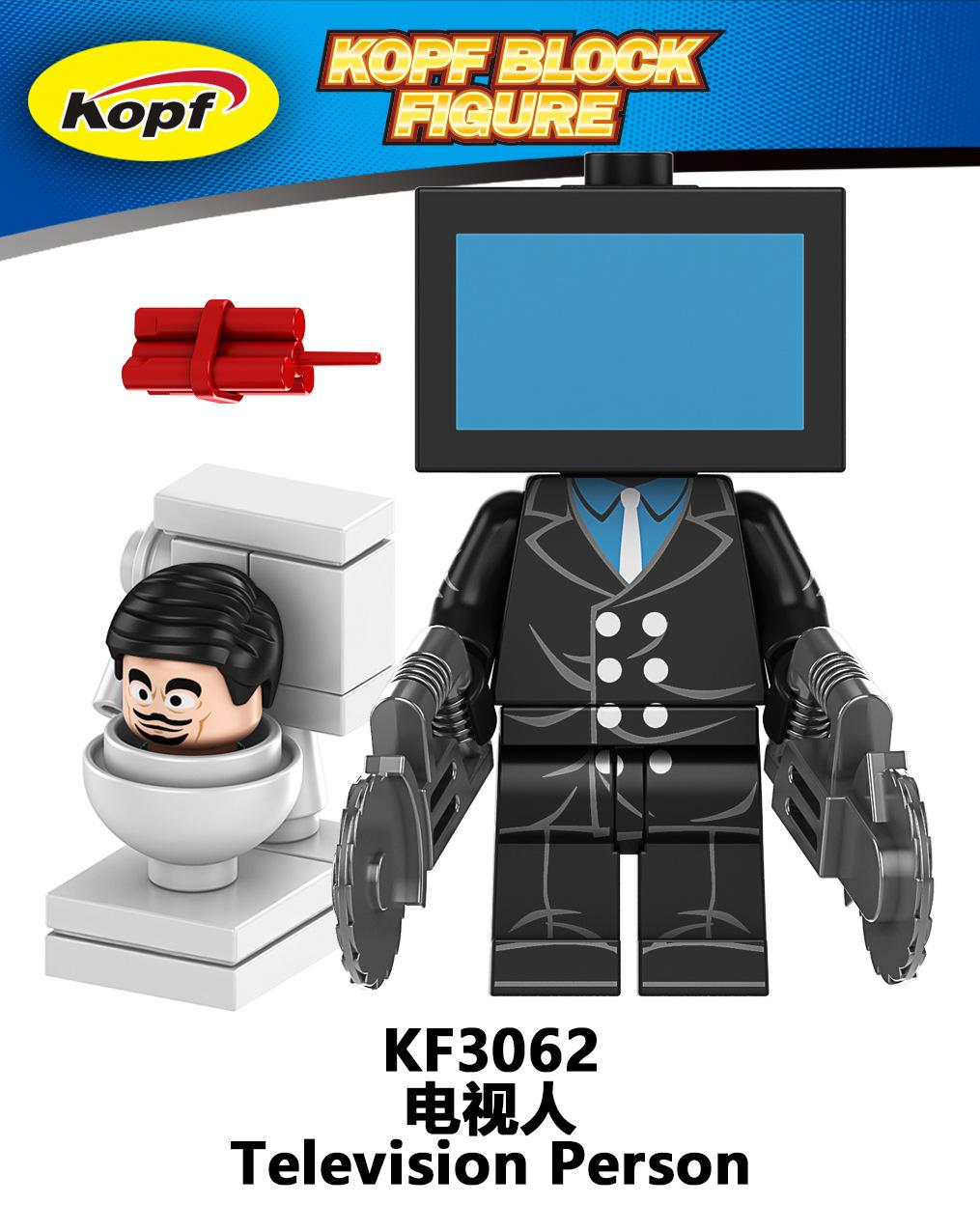 

Мужской туалет Скибиди Звук ТВ Сигнал Наблюдения Светофор Пластиковый Строительный Игрушечный Блок StyleC