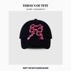Bow Embroidered Printed Baseball Cap Fashionable Casual Ins Baseball Cap Women