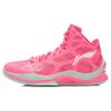 Li Ning Sonic 3 Mesh Non-Slip Supportive Cushioning High-Top Basketball Shoes Men Sneakers Pink Gray ABPK021-5