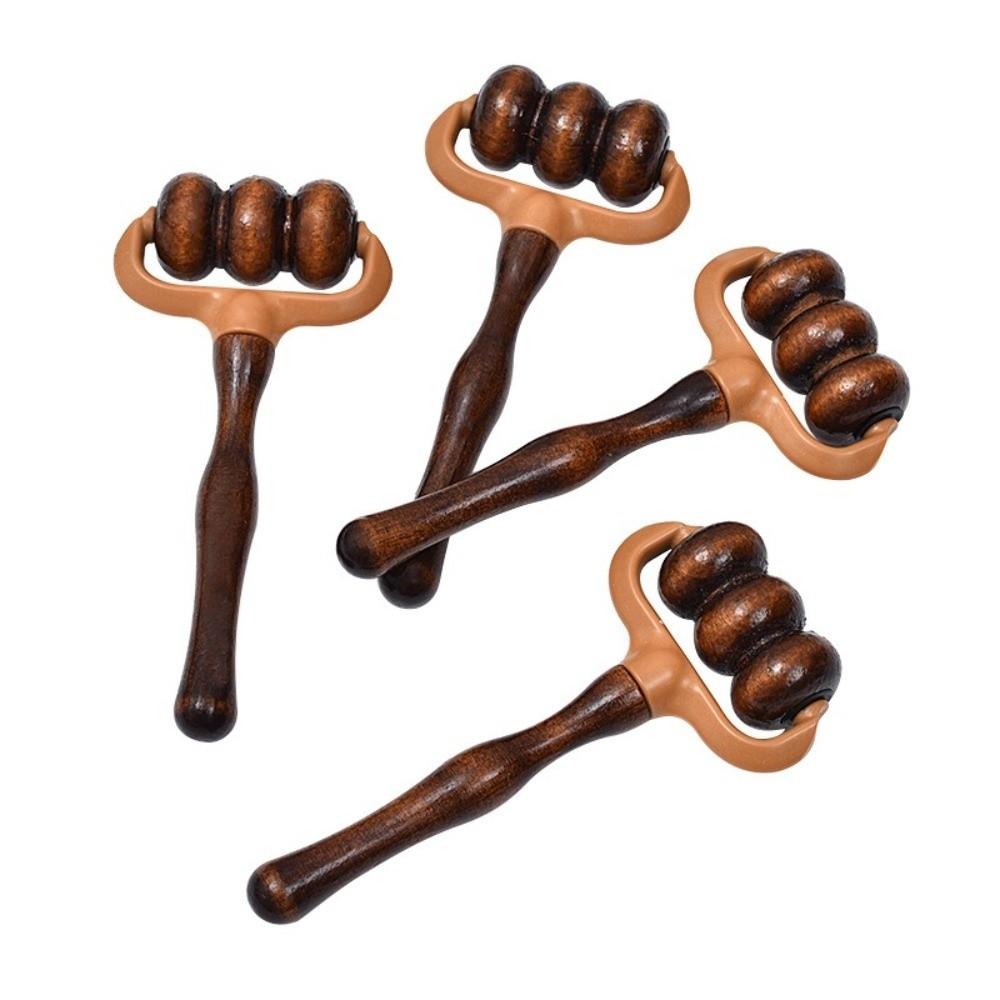 1/2Pcs Comfortable Wooden Roller Massager Gifts Manual Muscle Massager  Home Office Use