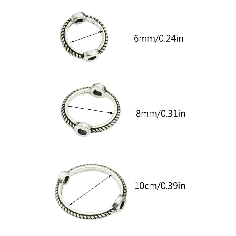 30 peças anel fiança contas charme cabide espaçador contas conector pingente para fazer jóias espaçador grânulo bonés diy artesanato