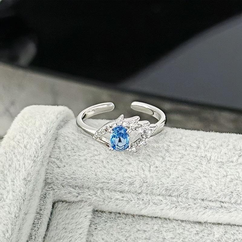 Geometric Light Luxury, High-End Sense, Thin Ring, Personalized Opening Ring, Simple Micro-Inlaid Flash Zircon, Super Fairy Ring, Female.