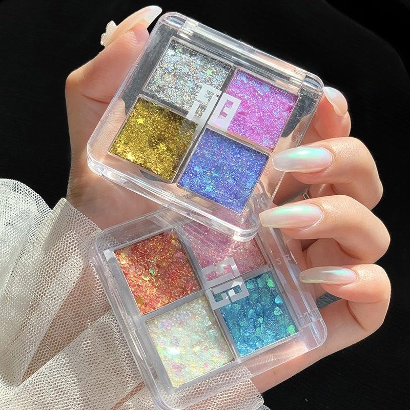 Pearlescent Eyeshadow Pallet Glitter Body Face Art Loose Sequins Diamond Jewels Rhinestones Makeup Waterproof Shimmer Party