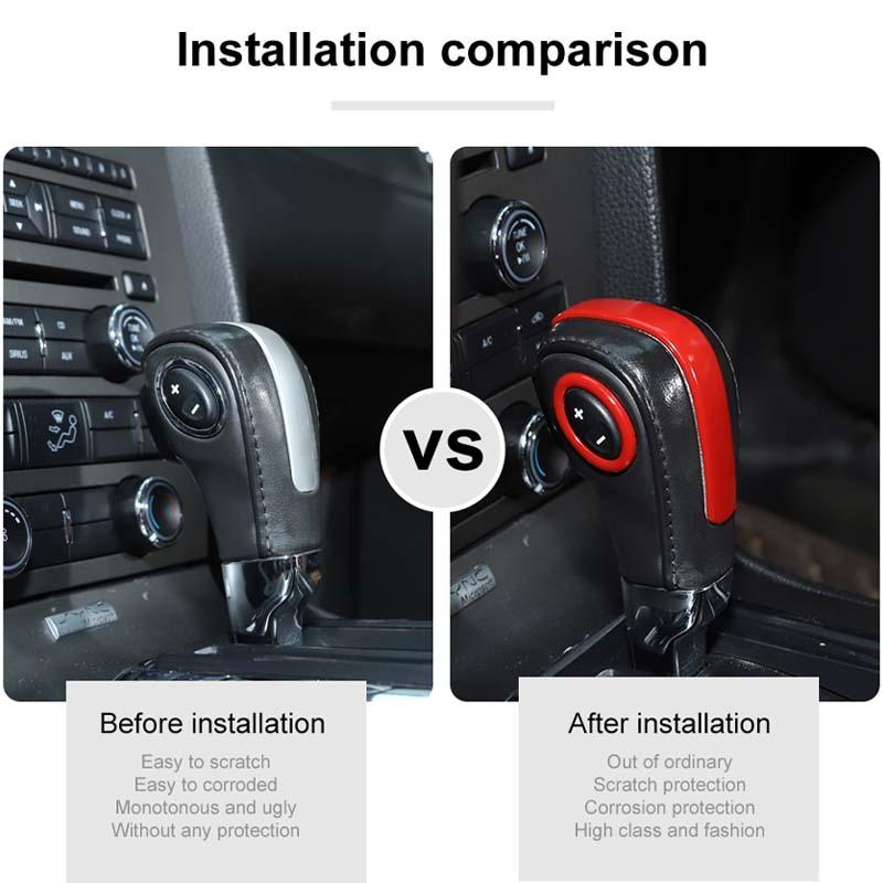 Auto Innenraum Auto Schaltknauf Dekor Abdeckung Aufkleber Für Ford Mustang 2010-2014 ABS Innenraumzubehör