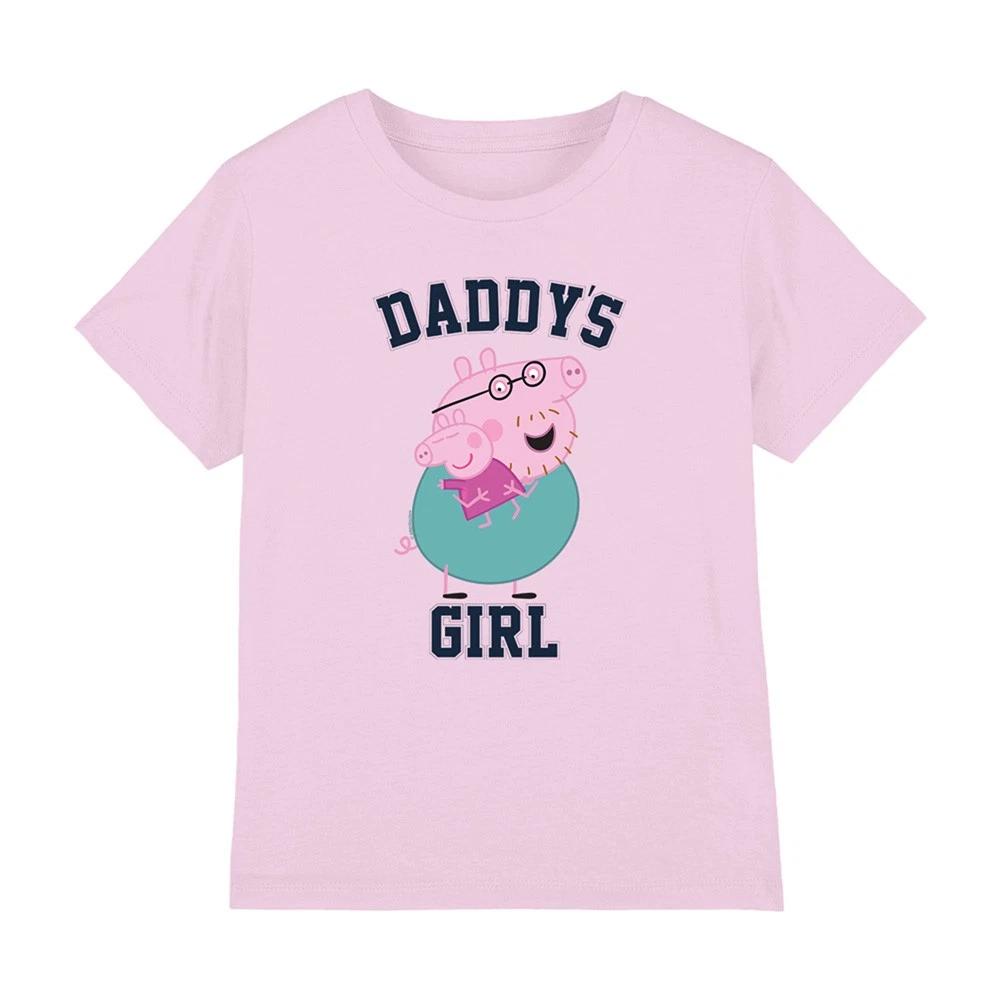 Пеппа Пиг ТВ Девочка Папы Футболка для Девочек 3-8 Лет, Светло-Розовый 100