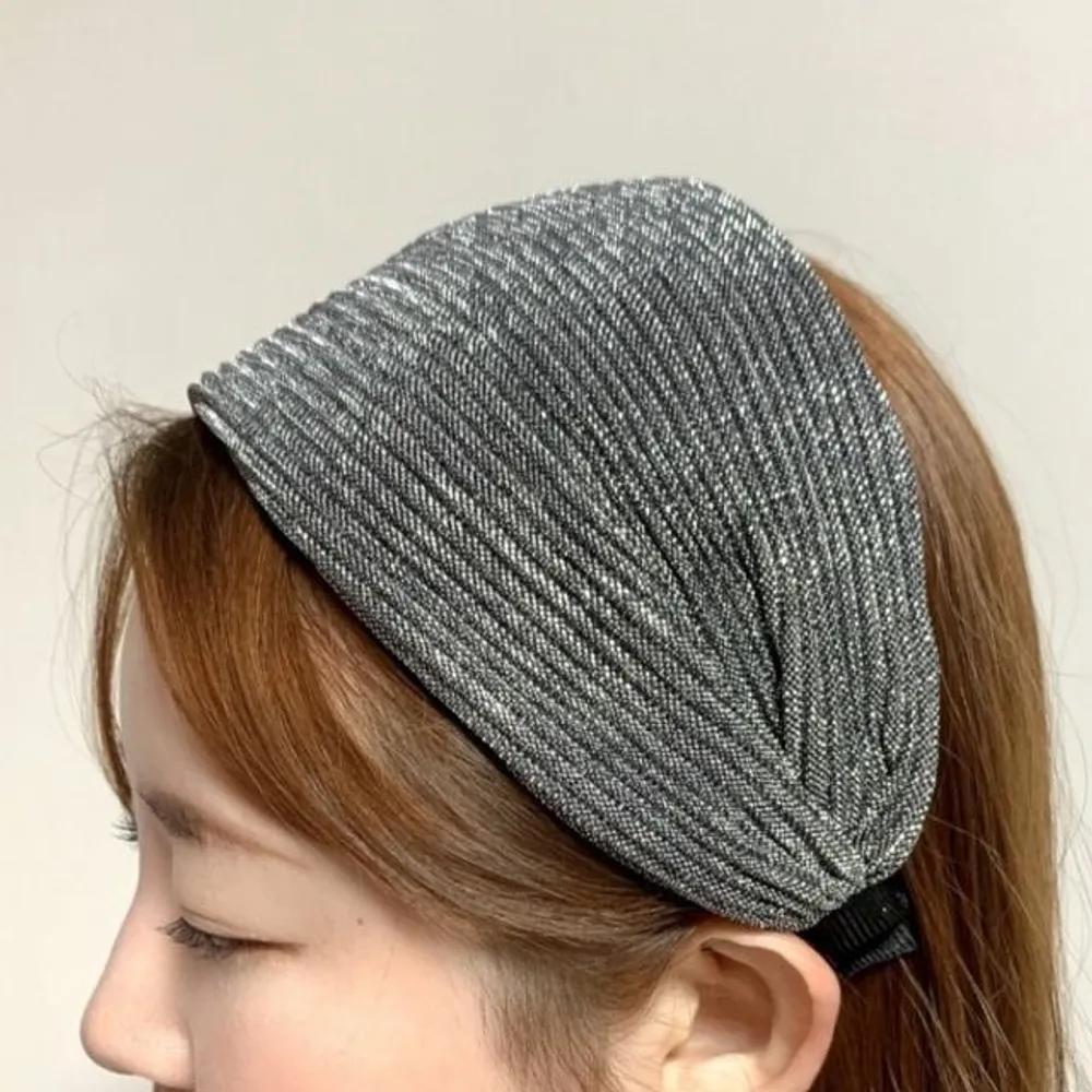 Pearl hairband, Korean-style headband, thick wide band Green Pearl