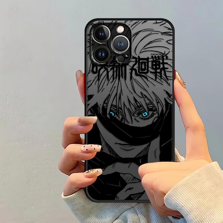Japanese Cool Anime Case for iPhone 17 Pro Max 13 Mini 15 12 11 7 8 SE 14 16 Plus Air XS XR Funda Back Phone Cover