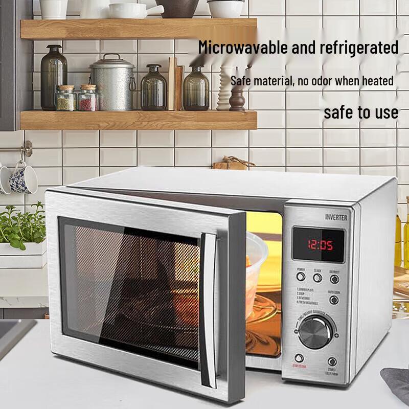 Penguin Group Disposable Round Plastic Food Containers with Lids