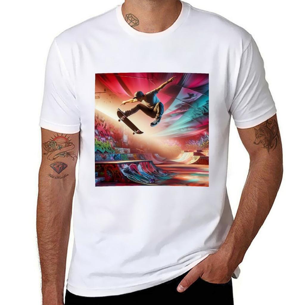 Skateboarders Paradise Tshirt Soft Casual Short Sleeve Cotton Tee Tshirt