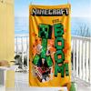 Minecraft Creeper Pixel Art soft beach towel lightweight Picnic mat, yoga & fitness, camping blanket Outdoor Accessory Spiritual Gift