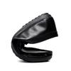 Metal Buckle Black Loafers Leather Mens Slip on Shoes Comfortable Men Casual Shoes Male Driving Footwear Breathable Mens