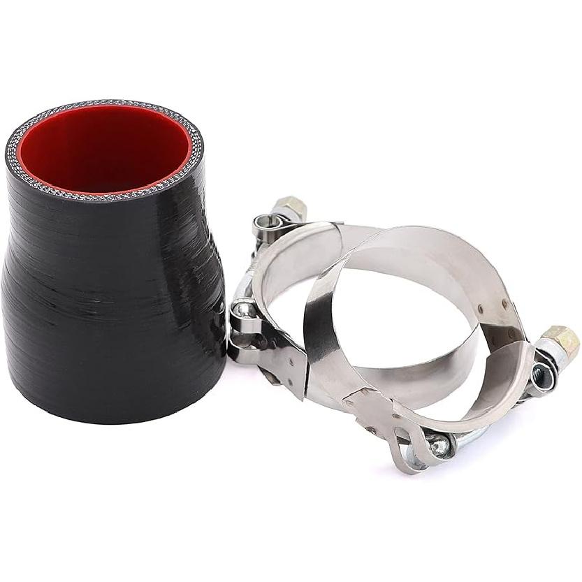 Silicone Straight Reducer Hose Coupler 3 To 4 Inch For Turbocharger/Intercooler/Exhaust Air Intake Duct Pipe Adapter 4-Ply Length 3 Inch With 2PCS