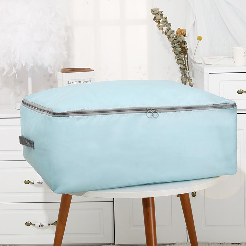 Plain Color Oxford Fabric Clothes Storage Bag Foldable Quilt Dust-Proof Storage Bag Wardrobe Tidy Organizer Home Storage Supplie