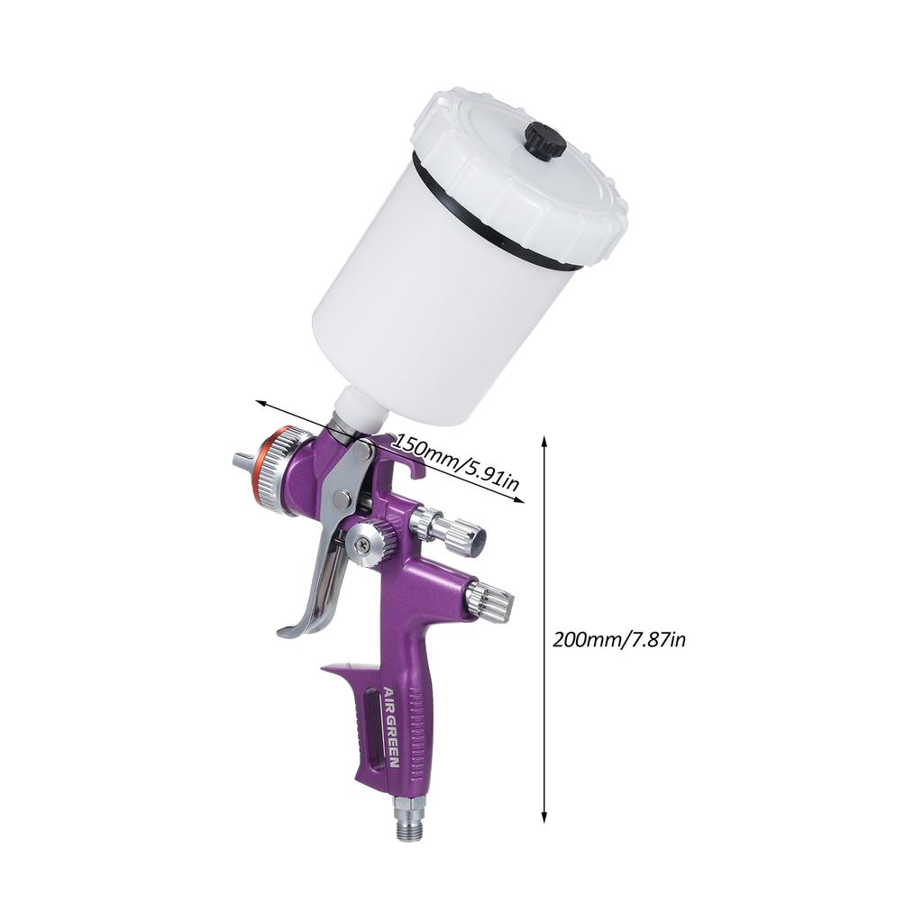 Επαγγελματικός ψεκαστήρας υψηλής πίεσης αέρα χαμηλής πίεσης Gravity Feed με ακροφύσιο 1,3 mm και 600cc
