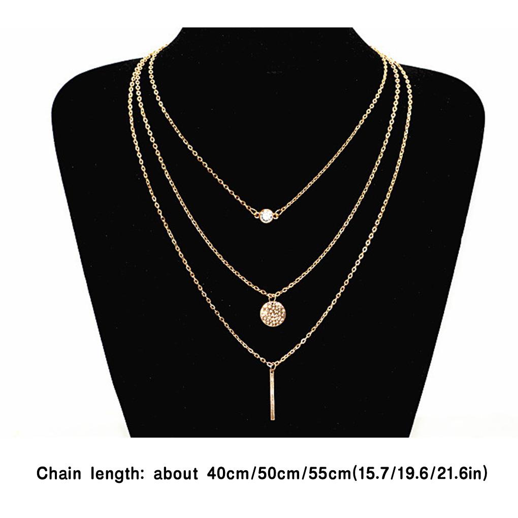 Damen Mehrschichtige Halskette Einfaches Design Mehrere Schichten Legierung Choker Halskette Mädchen Hals Schmuck