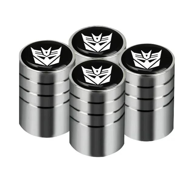 AAYQ1 4Pcs Car Tire Valve Stem Caps Transformers Emblem Car Wheel Tires Valves Tyre Stem Air Caps Airtight Cover Motorcycle Accessoire