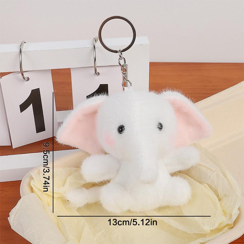 Trendy Elephant Plush Keychain For Woman With Cute Charm, Bag Charm Decorative Accessory For Keys, Bags & Backpacks Gift