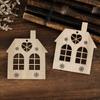 20pcs Wooden Pendant Christmas Wood House Navidad 2026 Home Decor Xmas Tree Hanging New Year Tree Ornament DIY Wooden Pendant