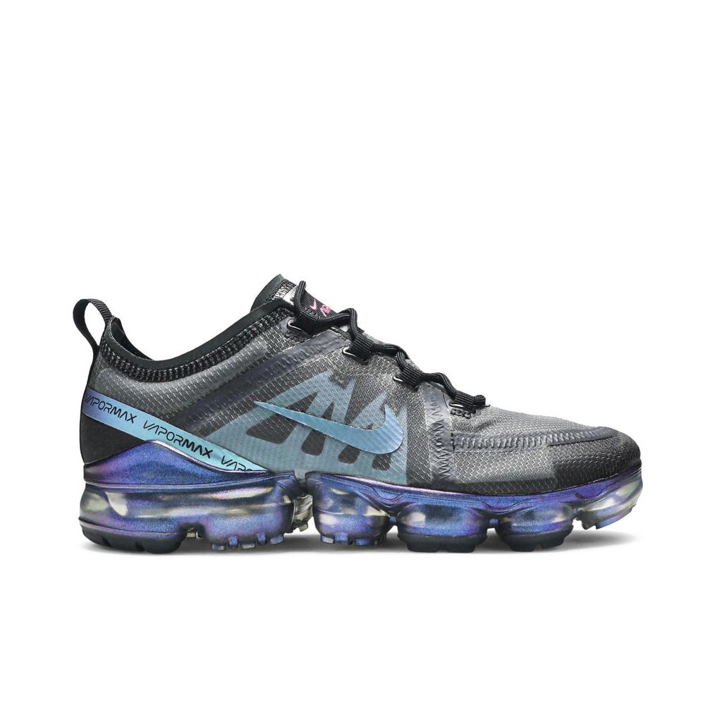 Nike Womens Air VaporMax 2019 'Throwback Future' (women's sizes) Black / Laser Fuchsia-Anthracite Running Shoes AR6632 001