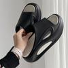 Women's Summer Heightened Thick-bottomed Non-slip Versatile One-word Drag Casual Fashion Wear-resistant Outsole Beach Cool Slippers