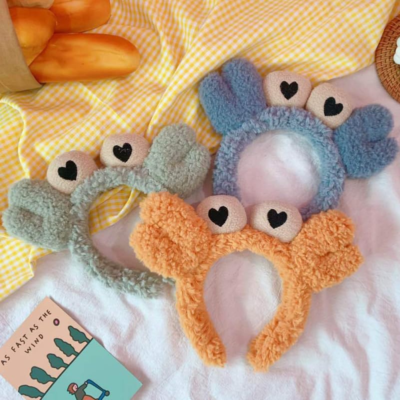 ledmomo Crab Headband, Cute Fluffy Animal Plush Headband, Costume Accessory, Funny Headwear, Unisex, Blue, Party Supplies, Costume, Photo Shoot