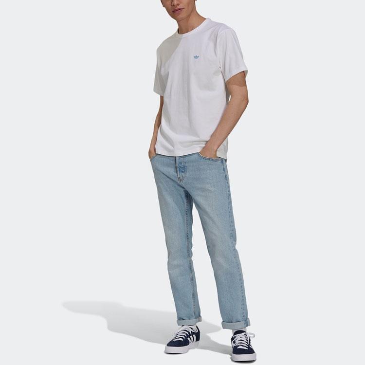 Adidas Originals Trefoil Casual Sports Round Neck Short Sleeve T-Shirt Men Tops White GL9939