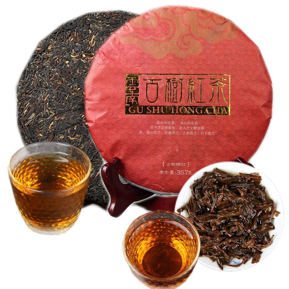Yunnan Black Tea Cake 357g Natural Energy Tea Big Leaf 01