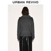 UR2026 Women's Stand-Collar Zipper Knit Cardigan