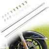 Chrome Motorcycle Front Fender Mudguard Spear Trim Kits For Harley Touring Road King Electra Glide1982-2023 Softail 1986-2017