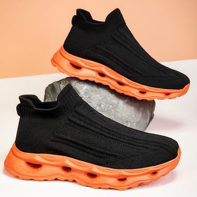 Yeni büyük beden 48 nefes alabilen çorap ayakkabı kadın aşınmaya dayanıklı yüksek elastik spor ayakkabı erkek uçan örgü moda tek pedal