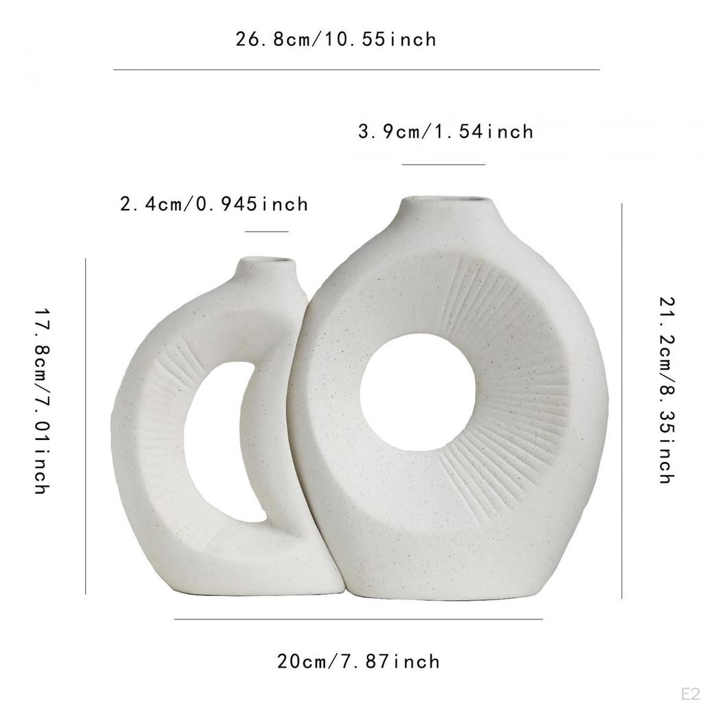 Keramik-Blumenvase, hohl, ästhetisch, nordisch, modern, Blumentopf, minimalistisch für