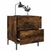 Nightstand Smoked Oak 40x35x47.5 cm Engineered Wood