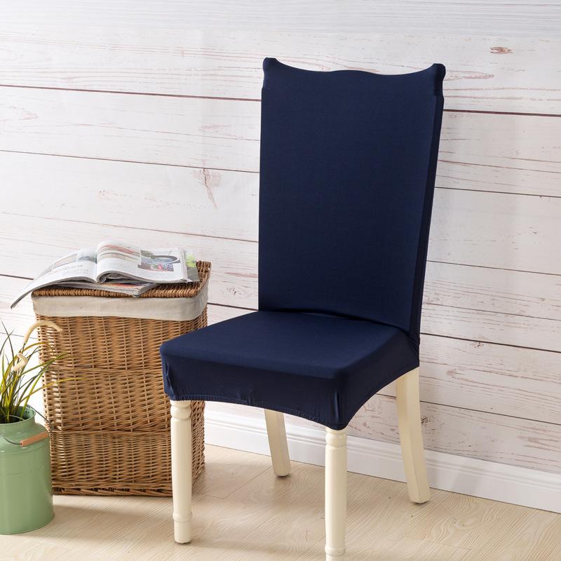 Household Elastic One-piece Hotel Dining Table and Chair Back Cover European Fabric Seat Cover Chair Stool Cover Dining Chair Cover