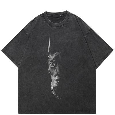 2025 New In Streetwear Brief Hond Gedrukt Punk Tops Zomer Vintage T-Shirt