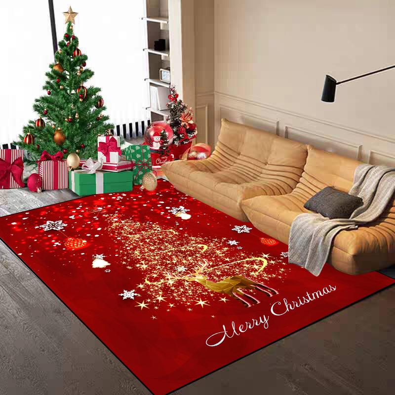 Carpet for Living Room European Classical Blue Flower Carpet Non-slip Bedroom Large Area Floor Mat Washable Cloakroom Lounge Rug
