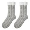 Gunze Warm Fluffy with Fleece Cold Weather Light Gray UCHI-COLLE Socks, Lining, Mid-Length, Protection, Women's,