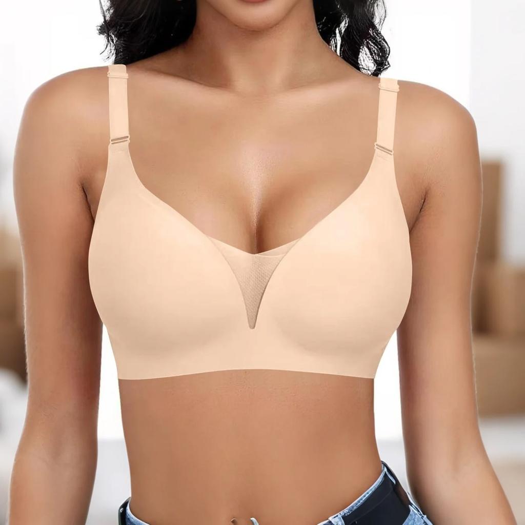 Women's Solid Color Push Up Bra Without Steel Ring Seamless Everyday Bra
