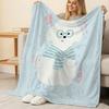 Cartoon Dog Flannel Throw Blanket - Soft Cozy Short Plush, Ideal for Home, Sofa, Bedroom, Christmas & Halloween Lounge