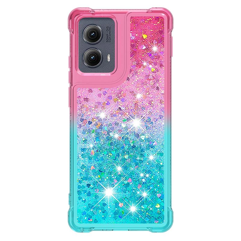 Edge 5G 2024 Case on For Fundas Motorola Edge 2024 Cover Bling Glitter Dynamic Liquid Case For Moto Edge2024 5G Phone Cases Etui