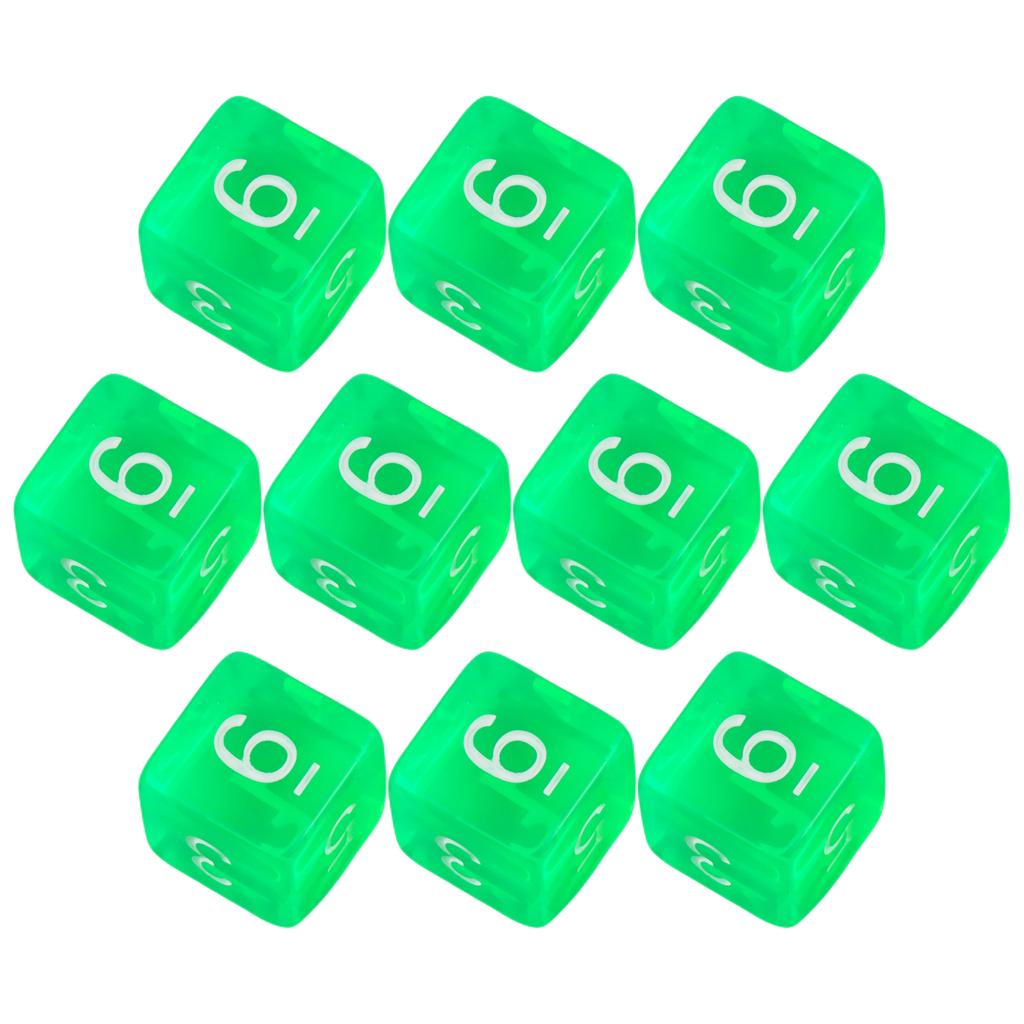10 stuks D6 Dobbelstenen Polyhedrisch Digitaal 1-6 Dobbelstenen voor Feest Club Entertainment Tafelspel