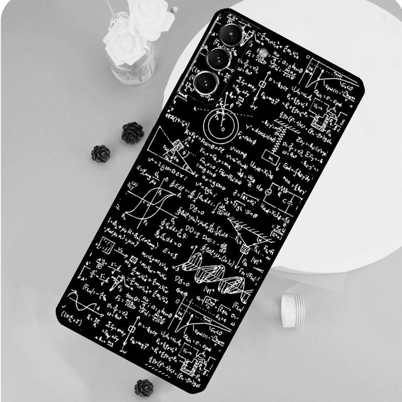 Physics Science Maths Formula Case For Samsung Galaxy S23 FE S20 S21 S22 Ultra S8 S9 S10 Plus Note 10 20 Ultra Soft Cover