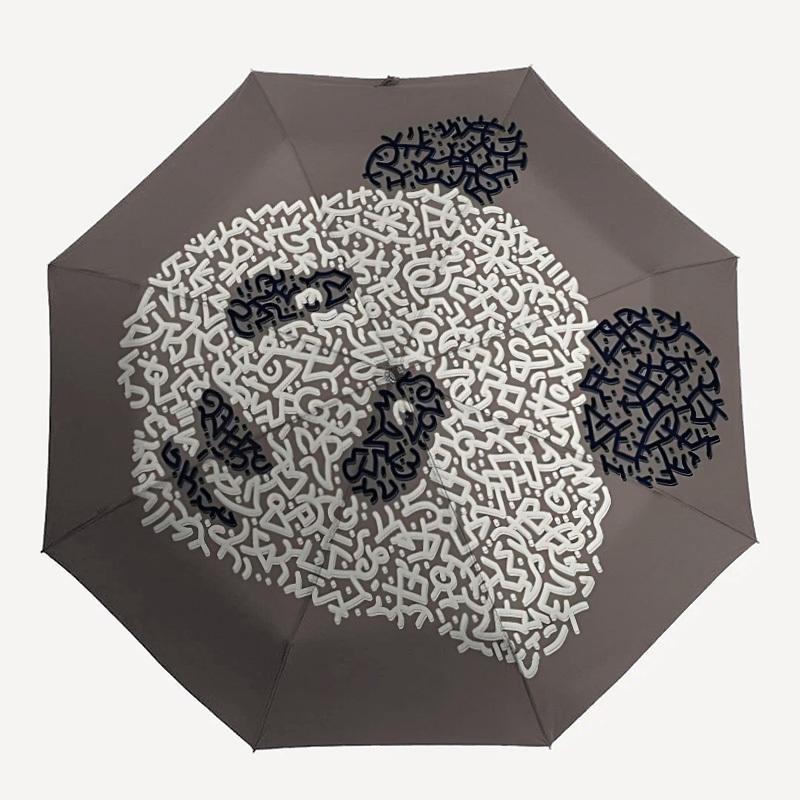 

1pc Panda Love Automatic Open/Close Umbrella Compact Folding Umbrella, All-Season Portable Umbrella for Women/Men161
