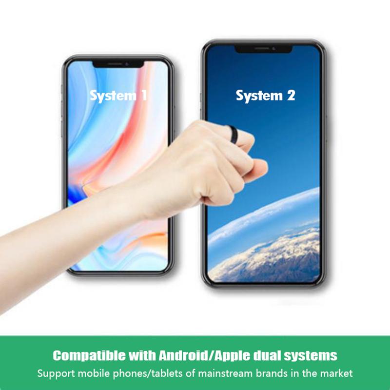 CCYLEZ Anello Telecomando Bluetooth Per Smartphone – Controller Touch Per Scorrere Video, Compatibile IOS E Android (Blu)