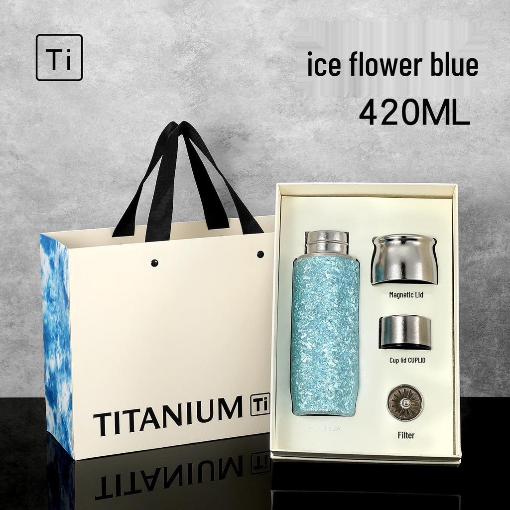 Large Capacity Titanium Insulated Mug with Magnetic Tea Infuser - Double Layer Cup for Women & Men