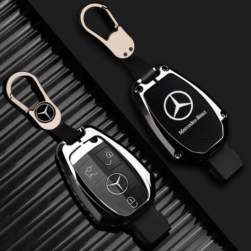RPO5   Car Alloy Key Case Key Bag Shell Key Chain Mercedes-Benz A C E G S V Class CLA CLS GLA GLC GLE GLK Vito Sprinter SL SLK Viano ML