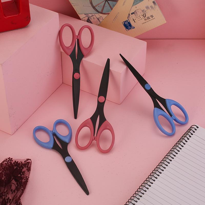 Scissor Stainless Steel Blade Safe Design Cutter for Fine Art Diary Album Craft Office School Stationery